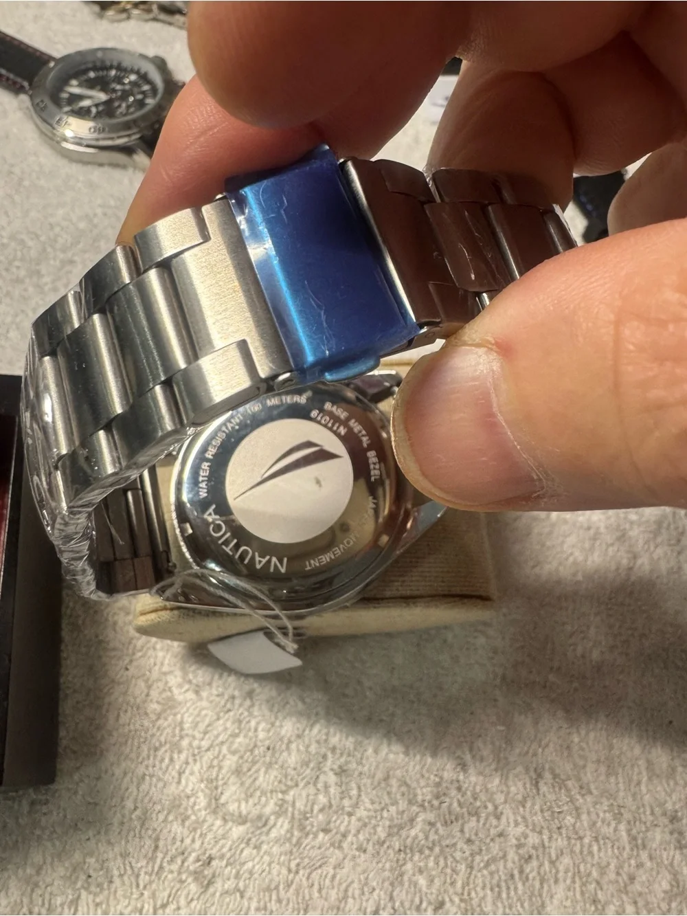 Nautica Blue Dial Stainless Steel Chronograph Watch